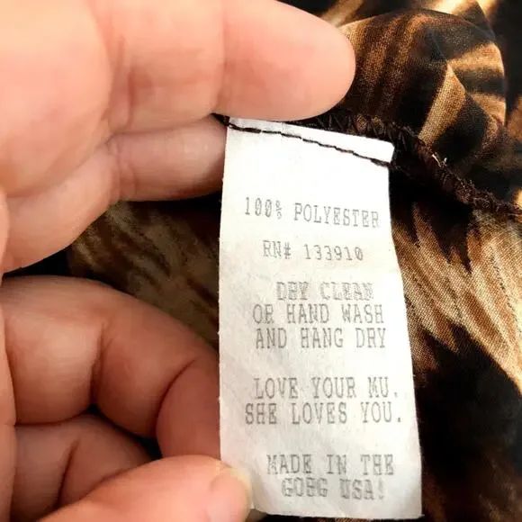 Show Me Your Mumu Small NWT Womens Brown Black Leopard Sheer Popover Blouse - Picture 6 of 6